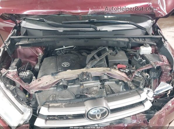 5TDBZRFH9KS915378 2019 TOYOTA HIGHLANDER Burgundy Widok z tyłu