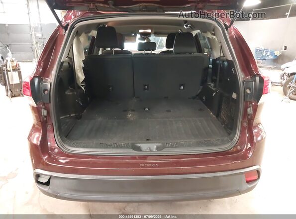5TDBZRFH9KS915378 2019 TOYOTA HIGHLANDER Burgundy 