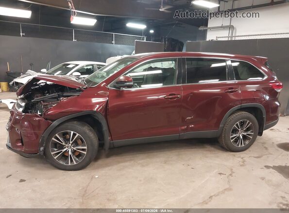 5TDBZRFH9KS915378 2019 TOYOTA HIGHLANDER Burgundy 