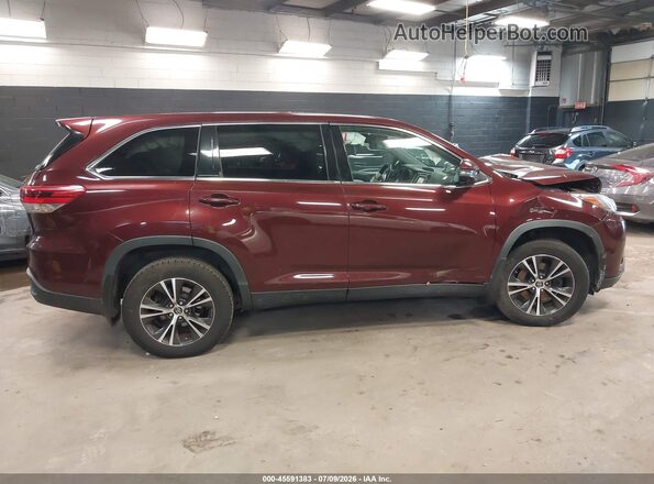5TDBZRFH9KS915378 2019 TOYOTA HIGHLANDER Burgundy Widok wnętrza 360 stopni