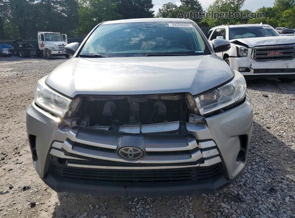 5TDBZRFHXKS972821 2019 TOYOTA HIGHLANDER Серебряный Вид спереди