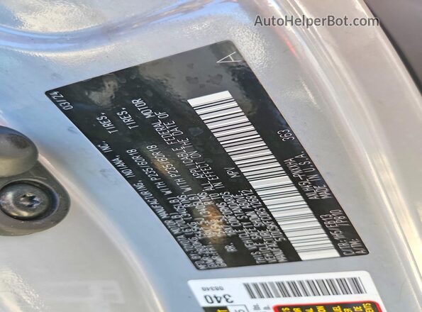 5TDCSKFC0RS126812 2024 TOYOTA SIENNA Silver VIN კოდის სტიკერის ხედი