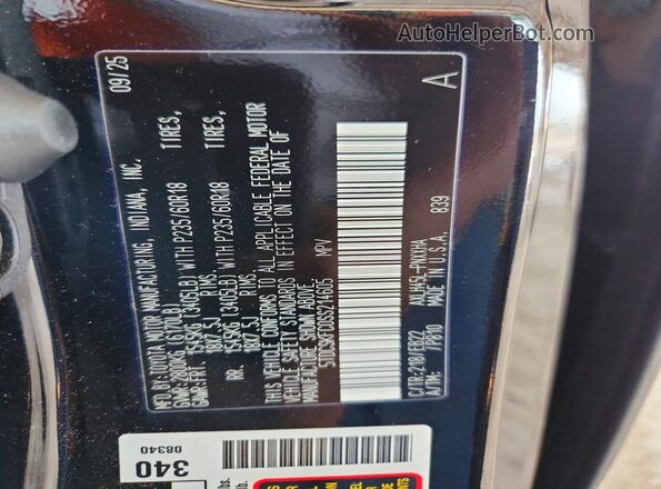 5TDCSKFC0SS214605 2025 TOYOTA SIENNA Black 360 interior view