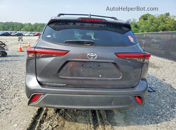 5TDCZRAH1LS026894 2020 TOYOTA HIGHLANDER Gray Вид ззаду