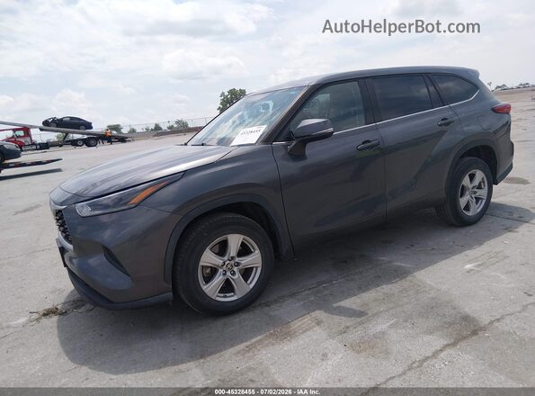 5TDCZRAH1MS523722 2021 TOYOTA HIGHLANDER Серый Передняя левая четверть