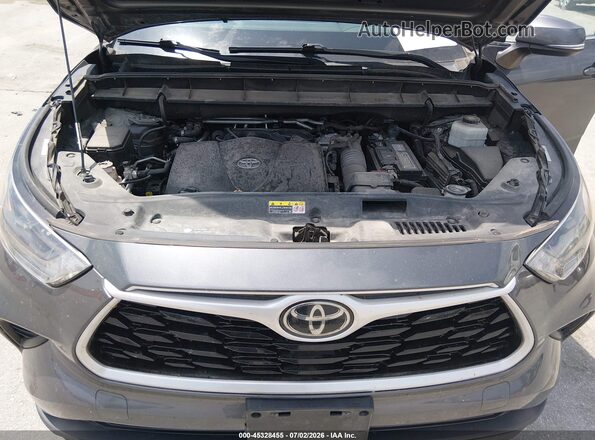 5TDCZRAH1MS523722 2021 TOYOTA HIGHLANDER Серый Вид сзади
