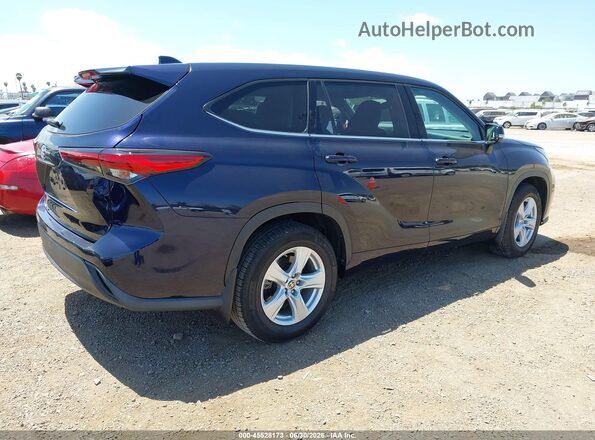5TDCZRAH3MS043200 2021 TOYOTA HIGHLANDER Синий Задняя правая четверть