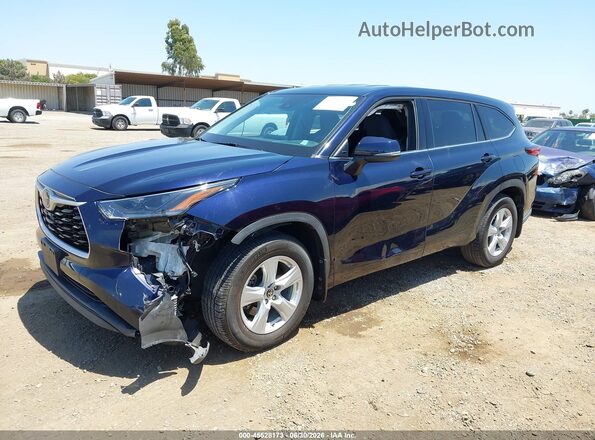 5TDCZRAH3MS043200 2021 TOYOTA HIGHLANDER Синий Передняя левая четверть