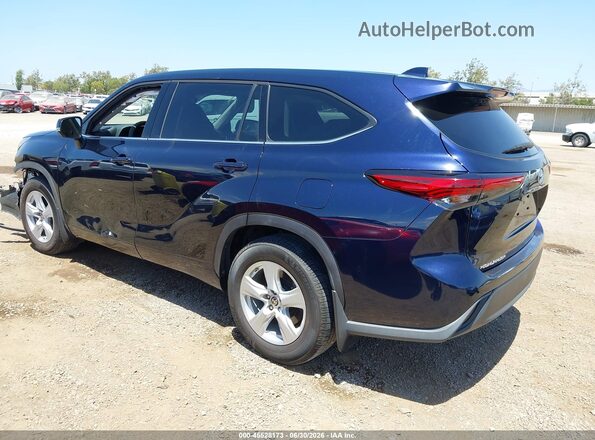 5TDCZRAH3MS043200 2021 TOYOTA HIGHLANDER Синий Задняя левая четверть