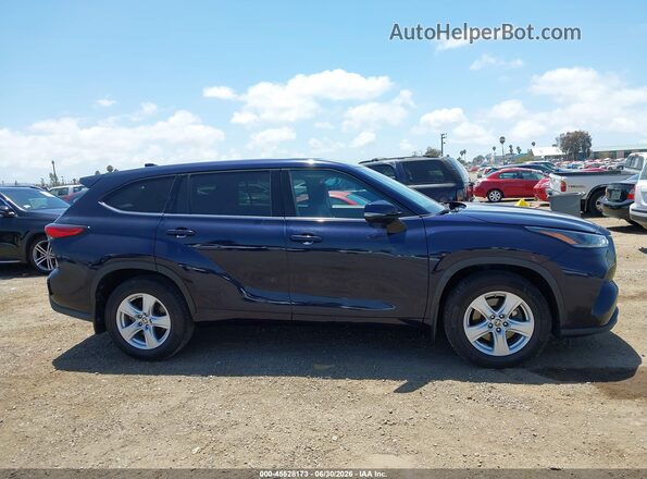 5TDCZRAH3MS043200 2021 TOYOTA HIGHLANDER Синий Вид задней части салона