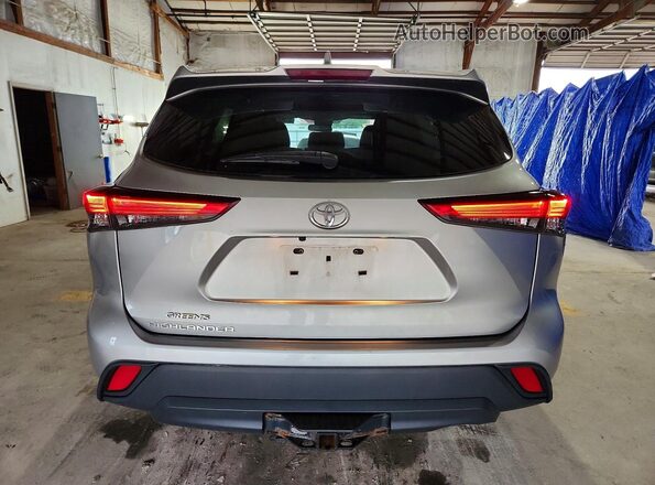 5TDCZRAH4MS531913 2021 TOYOTA HIGHLANDER Gray Вид ззаду
