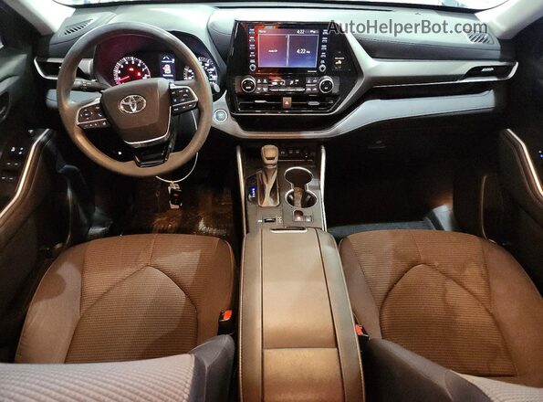 5TDCZRAH4MS531913 2021 TOYOTA HIGHLANDER Gray Вид панелі приладів