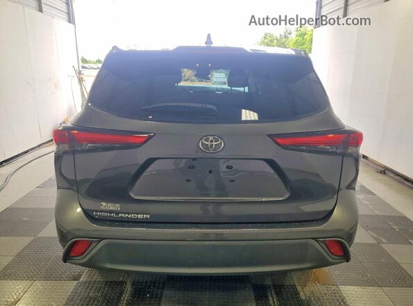5TDCZRAH8NS099666 2022 TOYOTA HIGHLANDER Gray უკანა ხედი