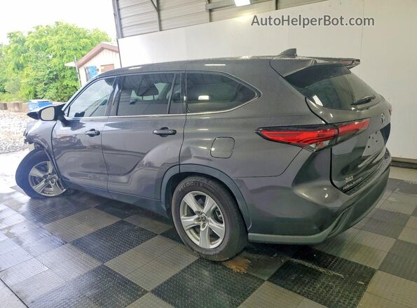 5TDCZRAH8NS099666 2022 TOYOTA HIGHLANDER Gray უკანა მარცხენა