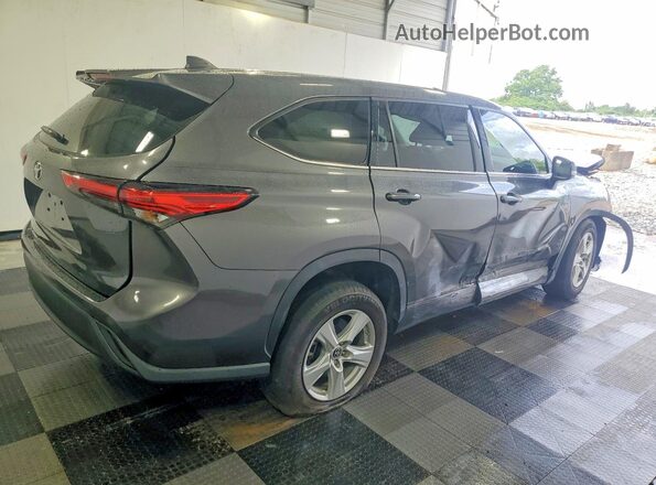 5TDCZRAH8NS099666 2022 TOYOTA HIGHLANDER Gray უკანა მარჯვენა