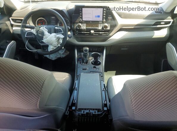 5TDCZRAH8NS099666 2022 TOYOTA HIGHLANDER Gray წინა პანელის ხედი