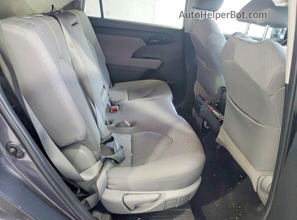 5TDCZRAH8NS099666 2022 TOYOTA HIGHLANDER Gray უკანა სალონის ხედი