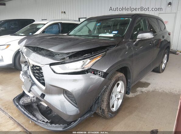 5TDCZRBH0LS006313 2020 TOYOTA HIGHLANDER Gray Առջևի ձախ երեք քառորդ տեսարան