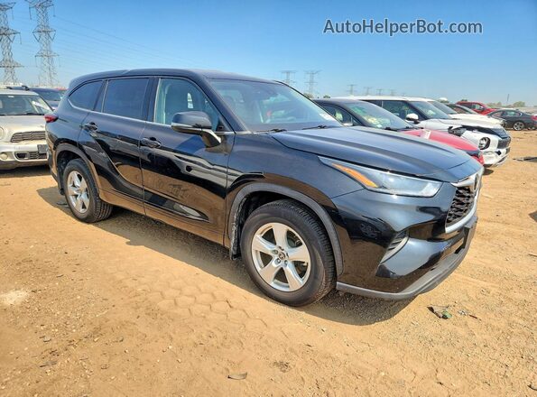 5TDCZRBH1MS077893 2021 TOYOTA HIGHLANDER Black Delantero derecho