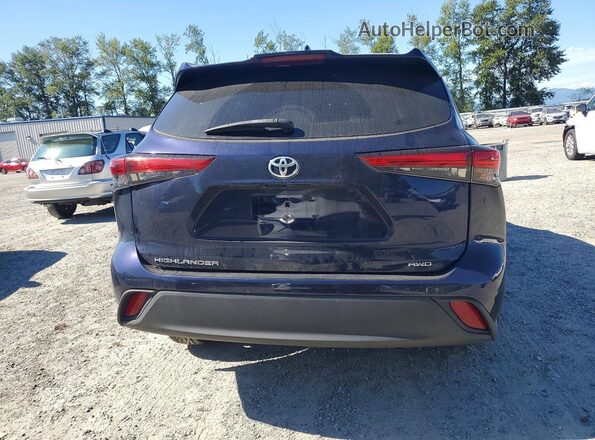 5TDCZRBH2MS559210 2021 TOYOTA HIGHLANDER Blue Widok z tyłu