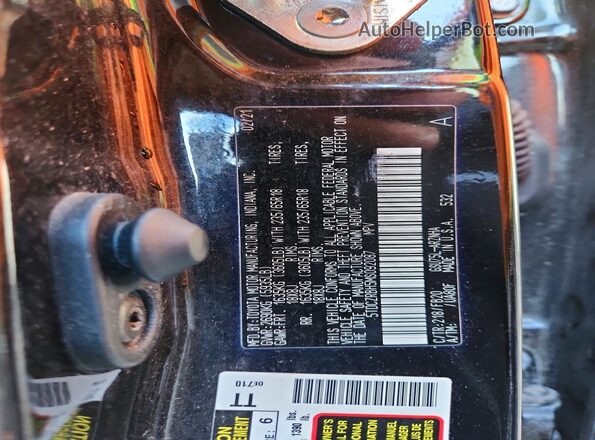 5TDCZRBH5MS092087 2021 TOYOTA HIGHLANDER Black Vista de la etiqueta del VIN