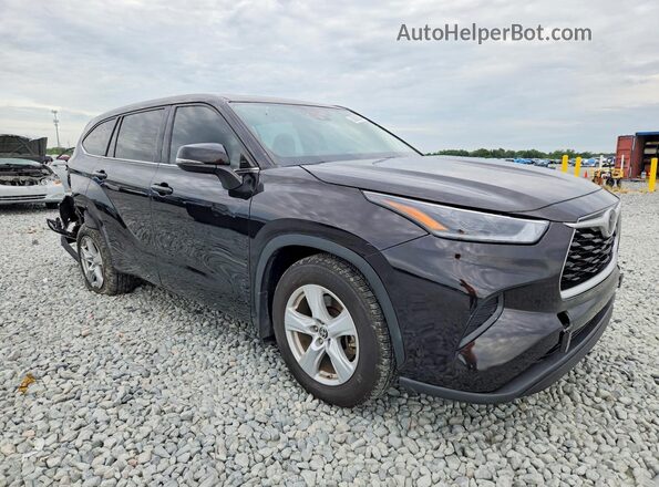 5TDCZRBH8MS101218 2021 TOYOTA HIGHLANDER Black Delantero derecho