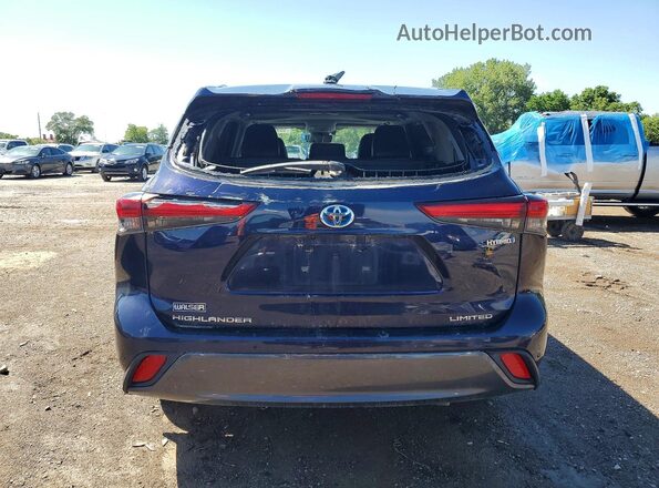5TDDBRCH9MS536577 2021 TOYOTA HIGHLANDER Синий Вид сзади