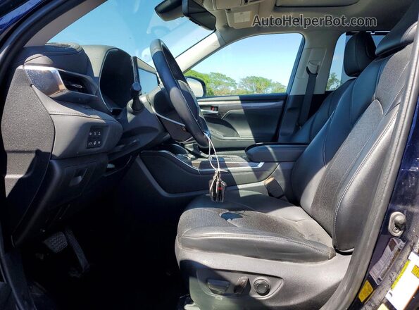 5TDDBRCH9MS536577 2021 TOYOTA HIGHLANDER Синий Вид салона спереди