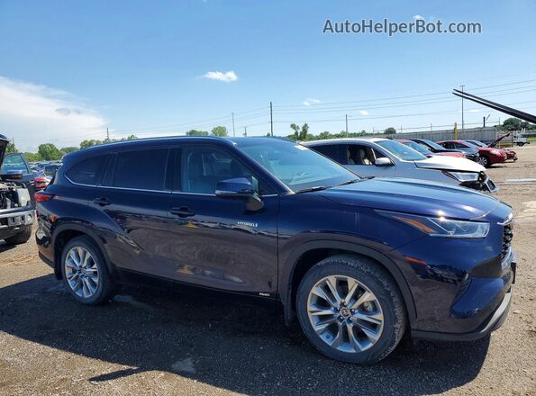 5TDDBRCH9MS536577 2021 TOYOTA HIGHLANDER Синий Передняя правая четверть