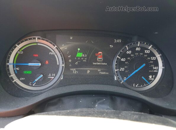 5TDDBRCH9MS536577 2021 TOYOTA HIGHLANDER Синий Вид щитка приборов