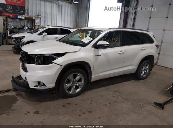5TDDCRFH0GS018080 2016 TOYOTA HIGHLANDER HYBRID White Przód lewy
