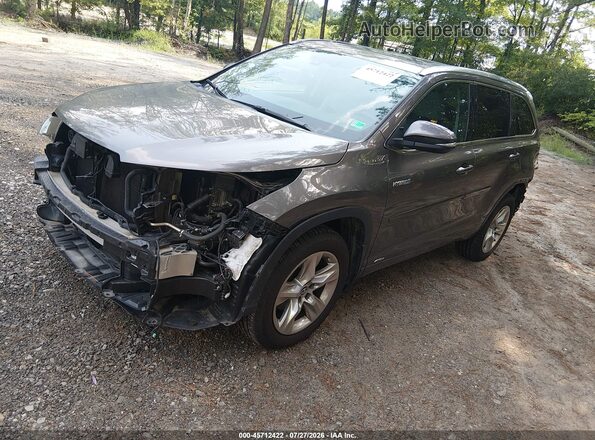 5TDDCRFH4GS014422 2016 TOYOTA HIGHLANDER HYBRID Gray Передня ліва чверть