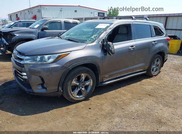 5TDDGRFHXJS041894 2018 TOYOTA HIGHLANDER HYBRID Silver Front left