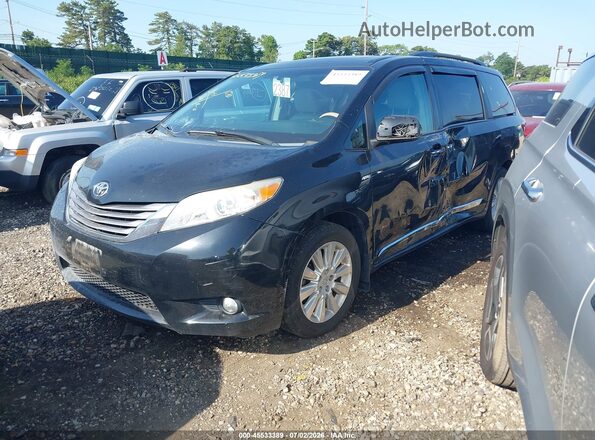 5TDDK3DC0GS132779 2016 TOYOTA SIENNA Black Առջևի ձախ երեք քառորդ տեսարան
