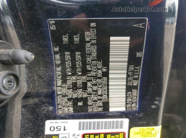 5TDDK3DC0GS139568 2016 TOYOTA SIENNA Черный Панорамный вид салона 360°