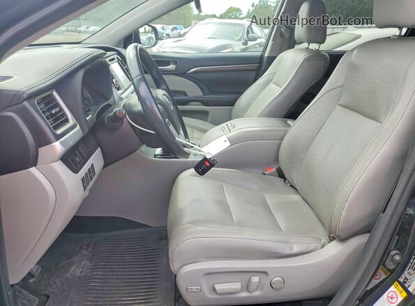 5TDDKRFH2GS307898 2016 TOYOTA HIGHLANDER Black წინა სალონის ხედი