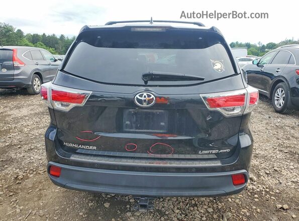 5TDDKRFH2GS307898 2016 TOYOTA HIGHLANDER Black უკანა ხედი