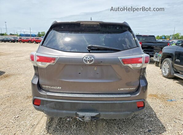5TDDKRFH4GS248529 2016 TOYOTA HIGHLANDER Charcoal Rear view