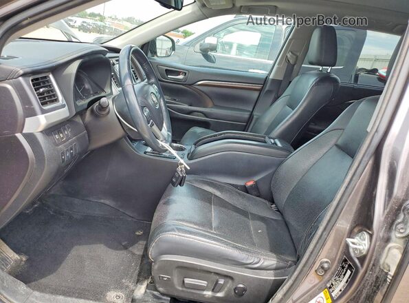 5TDDKRFH4GS248529 2016 TOYOTA HIGHLANDER Charcoal Front interior view
