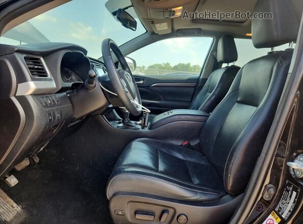5TDDKRFH7GS241882 2016 TOYOTA HIGHLANDER Black Front interior view