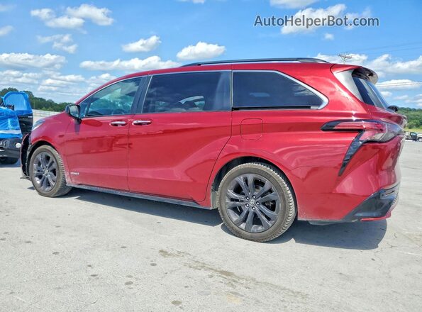5TDDRKEC1MS034845 2021 TOYOTA SIENNA Red უკანა მარცხენა