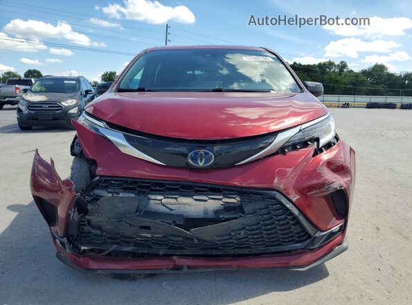 5TDDRKEC1MS034845 2021 TOYOTA SIENNA Red წინა ხედი