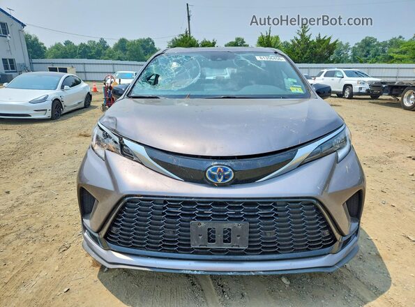 5TDDRKEC1MS064170 2021 TOYOTA SIENNA Gray Դիմացի տեսք