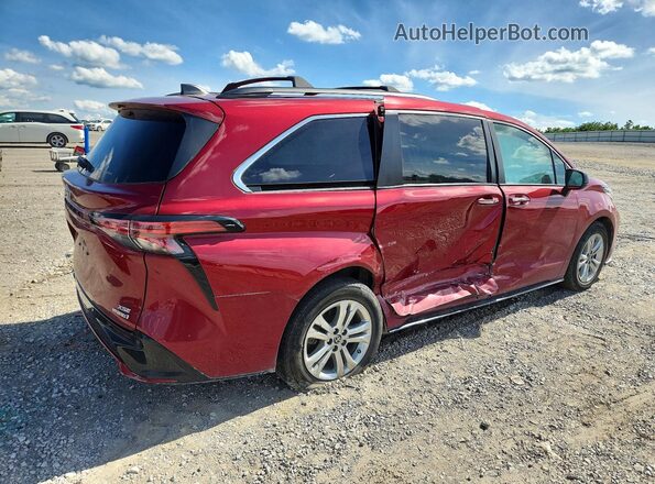 5TDDSKFC2NS055059 2022 TOYOTA SIENNA Burgundy Trasero derecho
