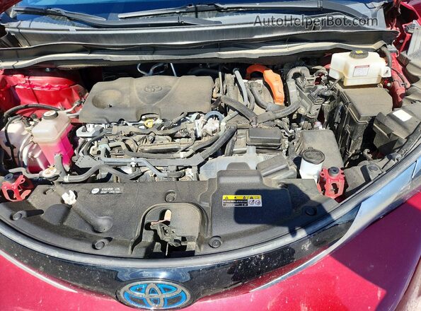 5TDDSKFC2NS055059 2022 TOYOTA SIENNA Burgundy Vista del compartimento del motor