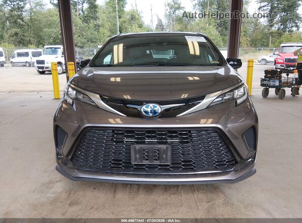 5TDDSKFC5NS060496 2022 TOYOTA SIENNA Gray უკანა სალონის ხედი