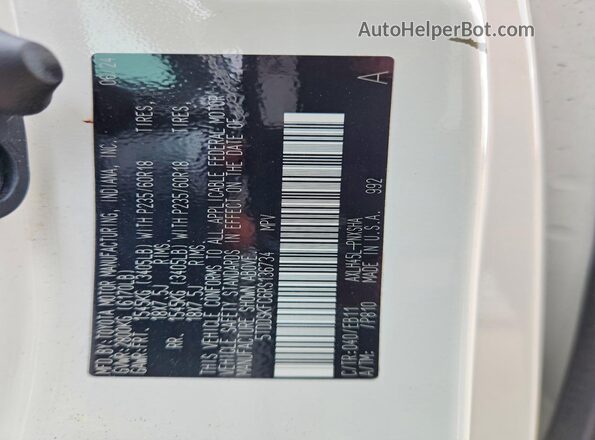 5TDDSKFC6RS136734 2024 TOYOTA SIENNA White Widok wnętrza 360 stopni
