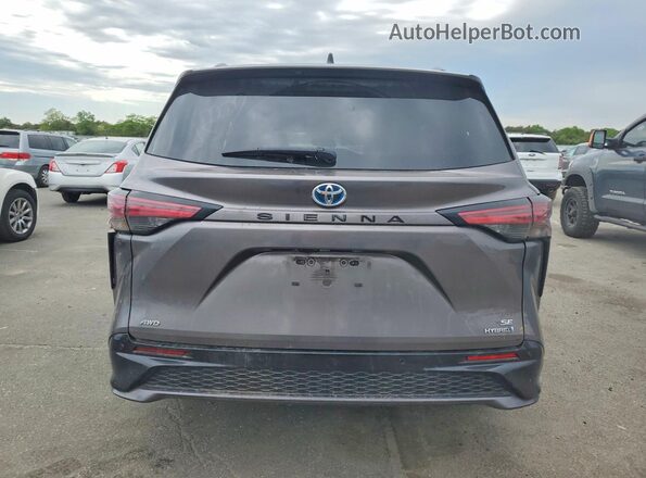 5TDDSKFC9NS057701 2022 TOYOTA SIENNA Серый Вид сзади