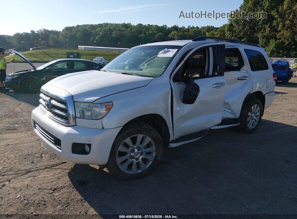 5TDDW5G19GS133150 2016 TOYOTA SEQUOIA White Առջևի ձախ երեք քառորդ տեսարան
