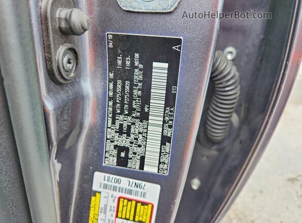 5TDDY5G17JS161692 2018 TOYOTA SEQUOIA Charcoal Vista de la etiqueta del VIN